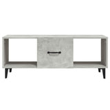 Tavolino Salotto Grigio Cemento 102x50x40 cm Legno truciolato