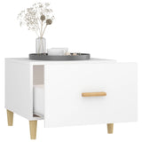 Tavolini da Salotto 2 pz Bianchi 50x50x40 cm Legno truciolato