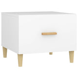 Tavolini da Salotto 2 pz Bianchi 50x50x40 cm Legno truciolato