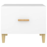 Tavolini da Salotto 2 pz Bianchi 50x50x40 cm Legno truciolato