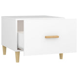 Tavolini da Salotto 2 pz Bianchi 50x50x40 cm Legno truciolato