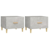 Tavolini Salotto 2pz Grigio Cemento 50x50x40 Legno truciolato