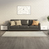 Tavolini da Salotto Gambe in Metallo 2 pz Bianchi 50x50x40 cm
