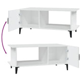 Tavolino da Salotto Bianco 90x50x40 cm in Legno truciolato
