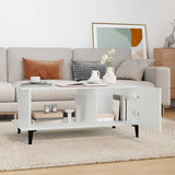 Tavolino da Salotto Bianco 90x50x40 cm in Legno truciolato