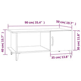 Tavolino da Salotto Bianco 90x50x40 cm in Legno truciolato