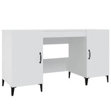 Scrivania Bianca 140x50x75 cm in Legno truciolato