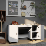 Scrivania Bianca 140x50x75 cm in Legno truciolato