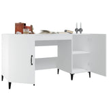 Scrivania Bianca 140x50x75 cm in Legno truciolato