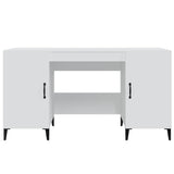 Scrivania Bianca 140x50x75 cm in Legno truciolato
