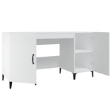 Scrivania Bianca 140x50x75 cm in Legno truciolato