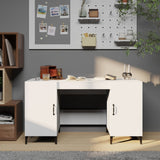 Scrivania Bianca 140x50x75 cm in Legno truciolato