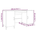 Scrivania Rovere Sonoma 140x50x75 cm in Legno truciolato