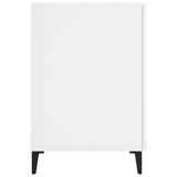 Scrivania Bianco Lucido 140x50x75 cm in Legno truciolato