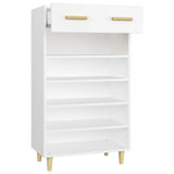 Scarpiera Bianca 60x35x105 cm in Legno truciolato