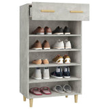 Scarpiera Grigio Cemento 60x35x105 cm in Legno truciolato