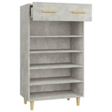 Scarpiera Grigio Cemento 60x35x105 cm in Legno truciolato