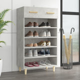 Scarpiera Grigio Cemento 60x35x105 cm in Legno truciolato
