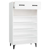 Scarpiera Bianca 60x35x105 cm in Legno truciolato