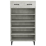 Scarpiera Grigio Cemento 60x35x105 cm in Legno truciolato