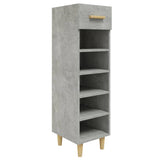 Scarpiera Grigio Cemento 30x35x105 cm in Legno truciolato