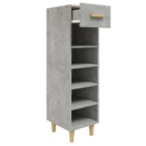 Scarpiera Grigio Cemento 30x35x105 cm in Legno truciolato