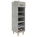 Scarpiera Grigio Cemento 30x35x105 cm in Legno truciolato