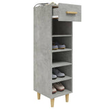 Scarpiera Grigio Cemento 30x35x105 cm in Legno truciolato
