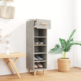 Scarpiera Grigio Cemento 30x35x105 cm in Legno truciolato