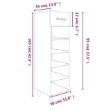Scarpiera Grigio Cemento 30x35x105 cm in Legno truciolato
