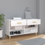 Scarpiera Bianca 102x35x55 cm in Legno truciolato