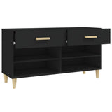 Scarpiera Nera 102x35x55 cm in Legno truciolato