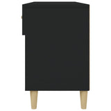 Scarpiera Nera 102x35x55 cm in Legno truciolato