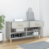 Scarpiera Grigio Cemento 102x35x55 cm in Legno truciolato