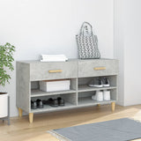 Scarpiera Grigio Cemento 102x35x55 cm in Legno truciolato