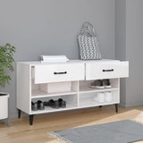 Scarpiera Bianco Lucido 102x35x55 cm in Legno truciolato