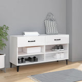 Scarpiera Bianco Lucido 102x35x55 cm in Legno truciolato