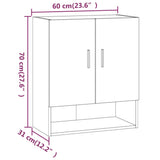 Armadietto a Muro Rovere Sonoma 60x31x70 cm Legno truciolato