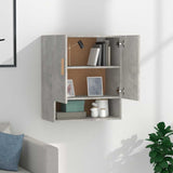 Armadietto a Muro Grigio Cemento 60x31x70 cm Legno truciolato