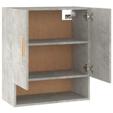 Armadietto a Muro Grigio Cemento 60x31x70 cm Legno truciolato