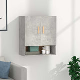 Armadietto a Muro Grigio Cemento 60x31x70 cm Legno truciolato