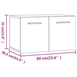 Mobile a Parete Bianco 60x36,5x35 cm in Legno truciolato
