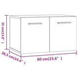 Mobile a Parete Rovere Sonoma 60x36,5x35 cm Legno truciolato