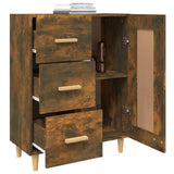 Credenza Rovere Fumo 69,5x34x90 cm in Legno truciolato