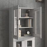 Armadietto Pensile a Parete Grigio Sonoma 69,5x34x90 cm