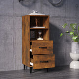 Credenza Rovere Fumo 34,5x34x90 cm in Legno truciolato