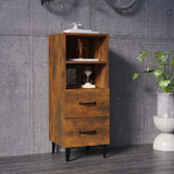 Credenza Rovere Fumo 34,5x34x90 cm in Legno truciolato