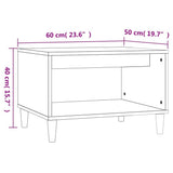Tavolino da Salotto Grigio Sonoma 60x50x40 cm Legno truciolato