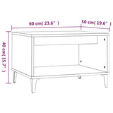 Tavolino da Salotto Rovere Marrone 60x50x40cm Legno truciolato