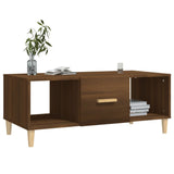 Tavolino Salotto Rovere Marrone 102x50x40 cm Legno truciolato